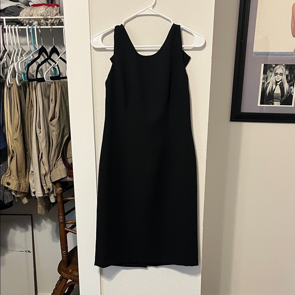 Kasper Classic Black Midi Dress